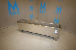 S/S Single Wall Trough, Internal Dims.: Aprox. 72