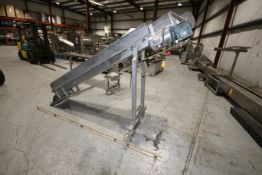 S/S Incline Conveyor with Rubber Cleated Belt, with Sterling 1 hp S/S Clad Motor, with Aprox. 17