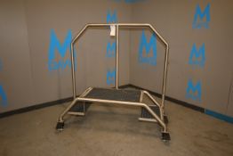 S/S 2-Step Portable Platform, with Plastic Grating & S/S Hand Rail, Overall Dims.: Aprox. 67