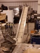 Cleated Incline Conveyor with Hopper 8.25