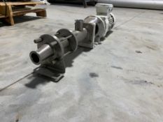 Moyno Sanitary Progressive Cavity Pump, Model FB1B SSE 5SBB with 1 hp Nord Drive and 1.5
