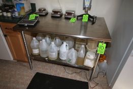 S/S Tables, (1) with S/S Bottom Shelf & (1) with S/S Wire Shelf, Overall Dims.: Aprox. 48