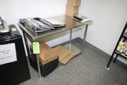 S/S Tables , (1) with S/S Bottom Shelf, Aprox. 48