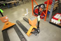 Uline 5,000 lb. Capacity Hydraulic Scale Pallet Jack, M/N H-1679, S/N 8901016004, with Aprox. 48