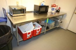 S/S Table with S/S Bottom Shelf, Overall Dims.: Aprox. 96