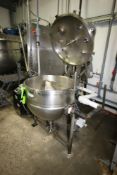 Lee 50 Gal. S/S Kettle, M/N 50 CD9MT, S/N A-7002, Pressure: Internal 25-FV PSI @ 250 F, Jacket 60
