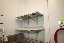 Plastic Wall Mounted Shelving Units, Overall Dims.: Aprox. 35-1/2