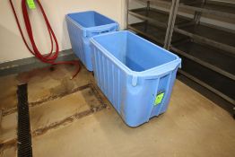 Portable Ice Bins, Mounted on Casters, Internal Dims.: Aprox. 35-1/2