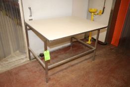 S/S Cutting Table, with Cutting Board Type Table Top, Overall Dims.: Aprox. 48