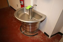 S/S Half Sink with Foot Control, Overall Dims.: Aprox. 36