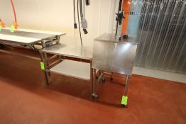 S/S Table with S/S Bottom Shelf, Overall Dims.: Aprox. 44