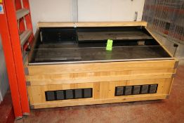 Super Market Open Top Display Cases, with Wooden Bases, Overall Dims.: Aprox. 78-1/2