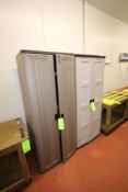 Double Door Plastic Storage Cabinets, Overall Dims.: Aprox. 30