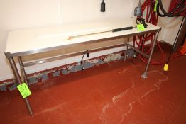 S/S Cutting Table, with Cutting Board Type Table Top Surface, Overall Dims.: Aprox. 6' L x 24