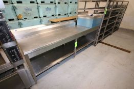 S/S Counter, with S/S Bottom Shelf, Overall Dims.: Aprox. 96