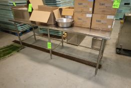 Amtekco S/S Table, Overall Dims.: Aprox. 96