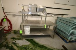 S/S Table, with S/S Bottom Shelf, with NSF S/S Frame, Overall Dims.: Aprox. 72