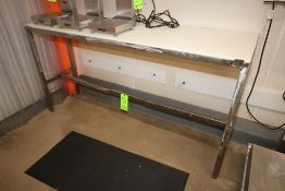S/S Cutting Table, with Cutting Board Type Table Top Surface, Overall Dims.: Aprox. 72