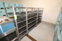 S/S Portable Shelving Units, with (6) Shelves, Overall Dims.: Aprox. 45-1/2