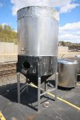 2,000 Gal. Jacketed S/S Fermentation Tank, with Side Mount Man Door, Dome Top Cone Bottom, with 2