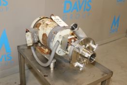 Fristam Aprox. 10 hp Centrifugal Pump, M/N FPX3522-125, S/N FPX35220401454, with Aprox. 2