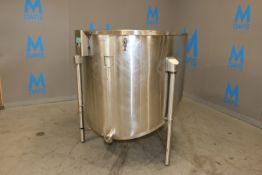 Cherry-Burrell S/S Single Wall/Slope Bottom Tank, with Aprox. 3