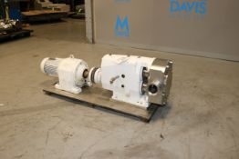 Tri-Clover 5 hp Positive Displacement Pump, M/N TSR6NLD-40MDUC-LAO, S/N 289020-01, with Aprox. 3