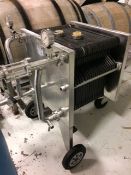 Used Plate and Frame Polishing Filter Press. Chambers / Plastic, S/S End Plates and Base. (Item