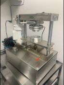 Used Comtec 1100 Pie Press. 1 phase 120 volt 60 cycle. Operating speed 350-500 per hour. The Model