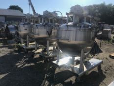 Lee 200 Gal. Vacuum Mix Vessel, Model 200SSA5T, S/N C6127A4, Aprox. 48