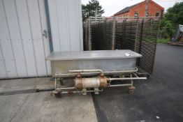 S/S Jet Spray COP Traugh, with On Board Heat Exchanger, Overall Dims.: Aprox. 80