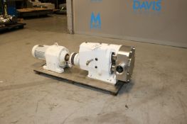 Tri-Clover 5 hp Positive Displacement Pump, M/N TSR6NLD-40MDUC-LAO, S/N 289020-01, with Aprox. 3