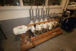 2008 Lewa Skid-Mounted Sanitary/Hygenic Diaphragm Metering Pump System with (6) Pumps, Type LDD4/