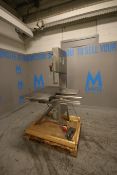 AEW S/S Band Saw, M/N 400M, S/N LHS325796, with S/S Cutting Area, Mounted on S/S Frame (NOTE: