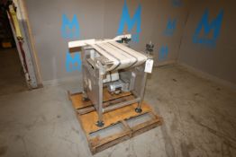 Section of S/S Conveyor, with Plastic Interlock Belt, Overall Dims.: Aprox. 37