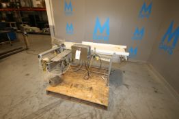 Straight Section of S/S Conveyor, with Reject Arm & Cylinder, Overall Dims.: Aprox. 66