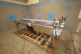 Triple Lane S/S Accumulation Conveyor,with (3) Plastic Conveyor Belts, 2-Aprox. 12