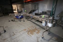 Laughlin S/S Section of Conveyor,with (2) Conveyor Turns, Overall Length: Aprox. 230