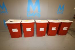 SharpSafety Infectious Waste Bins, with Safety Lid & Cap, Overall Dims.: Aprox. 18