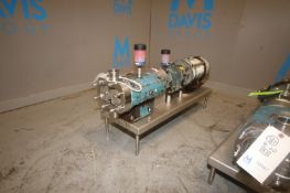 Tri-Clover 3 hp Positive Displacement Pump, M/N TC1P3NLD, S/N 541552-D1, with Aprox. 2