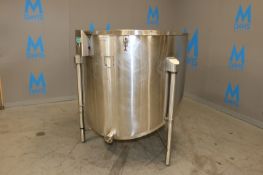 Cherry-Burrell S/S Single Wall/Slope Bottom Tank, with Aprox. 3