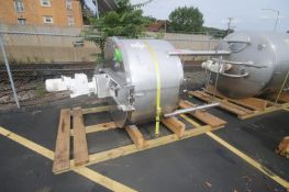 Feldmeier Aprox. 500 Gal. S/S Mix Tank, S/N E-820-00, Dome Top Cone Bottom, with Hinged Lid,