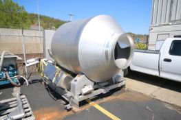 Blentech S/S Vacuum Tumbler, Model VT1-3000-S, S/N 970676 with Aprox. 8 ft. L x 67