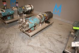 Tri-Clover 5 hp Positive Displacement Pump, M/N TCIP, S/N 541550-01, with Baldor 1750 RPM Motor,