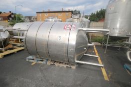 Aprox. 1,000 Gal. S/S Insulated Vertical Tank, Tank Dims.: Aprox. 77