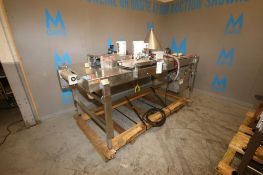 Dual Blade Garlic Slicer/Depositor, with (2) Baldor 1/2 hp Motors, 480 Volts, Mounted on S/S