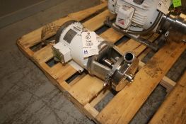Waukesha Cherry-Burrell 5/3 hp Centrifugal Pump, M/N 0216, S/N 1000002792986, with Leeson 3515/
