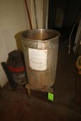 S/S Single WallVertical Tank, Tank Dims.: Aprox. 30