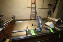 Pneumatic Table-Top S/S Tipper Tie Machine, Mounted on Table-Top Base (Located on 1st Floor--