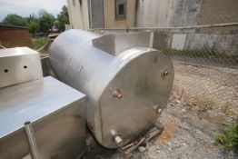 Vertical 450 Gal. Double Wall S/S Tank, Tank Dims.: Aprox. 6' L x 44